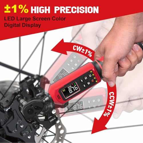 SUERCUP 1/4-inch Digital Torque Wrench(0.33-22.1Ft.Lb/0.45-30N.m) ±1% Accuracy Digital Torque Wrench with Vibration, Buzzer,LED Notification and Five Units of Measure, for Bike, DIY and Home Repair - Image 4