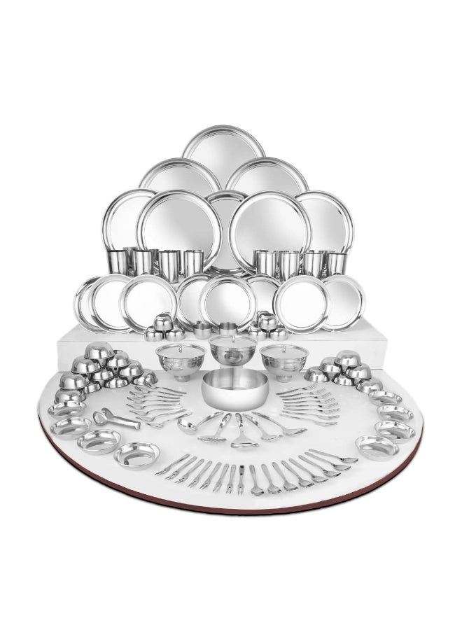 Shri & Sam Stainless Steel Shagun Dinner Set (101 Pcs Set) - Image 1