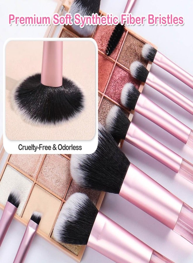 Kingtree 10PCS Mini Makeup Brushes with Pouch, Portable Makeup Brush Travel Set, Easy-taken ON THE GO Makeup Brush Full Complete Function Cosmetic Brushes for Girls - Image 3