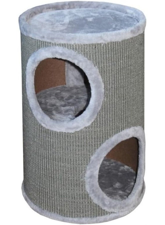Ebi Trend Cat Dome Everlast Tower Level 2 Cat Scratcher 37x37x56cm - Grey - Image 1