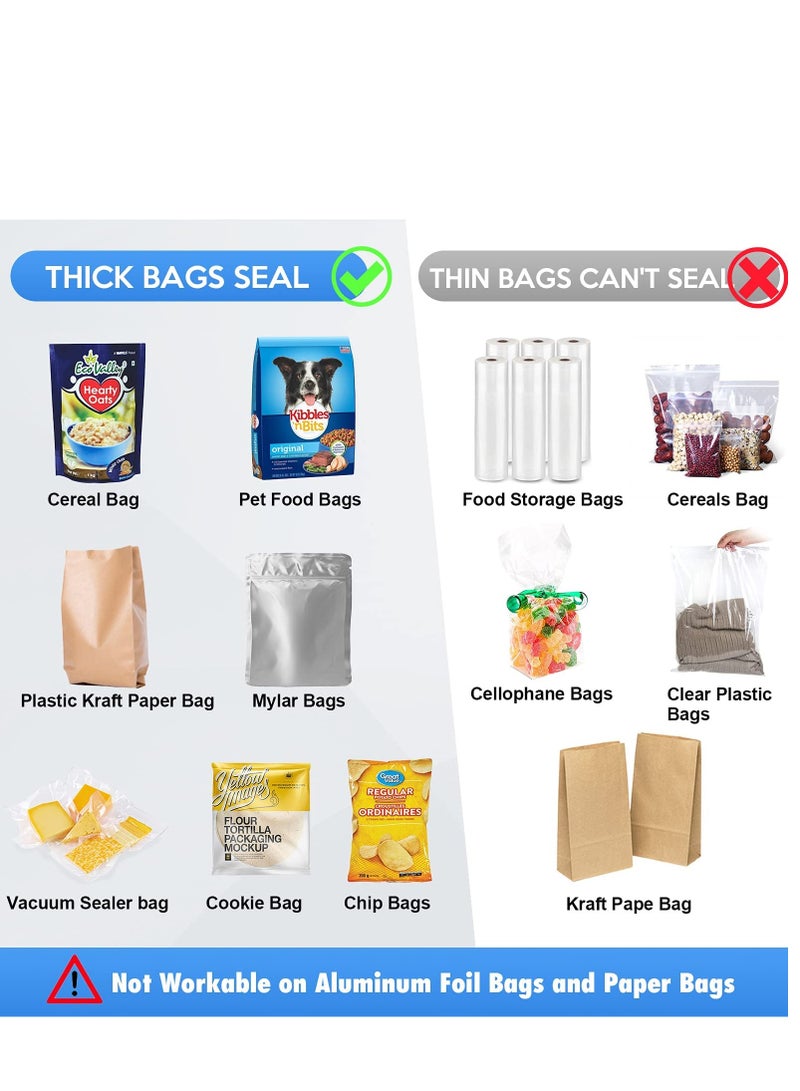 SYOSI Mini Food Bag Heat Sealer Handheld, Smart Control Corrugated Suspension Heating Sheet for Airtight Food Storage - Image 3