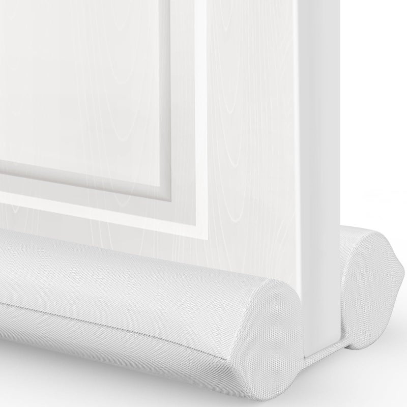 Comfyanno Under Door Draft Stopper - Bottom Door Gap Filler & Seal - Windproof Coating Cover - Fits 30” to 36” Door - Block Noise, Sound, Hot Air, Light, Wind - Easy Install Draft Blocker - White - Image 1