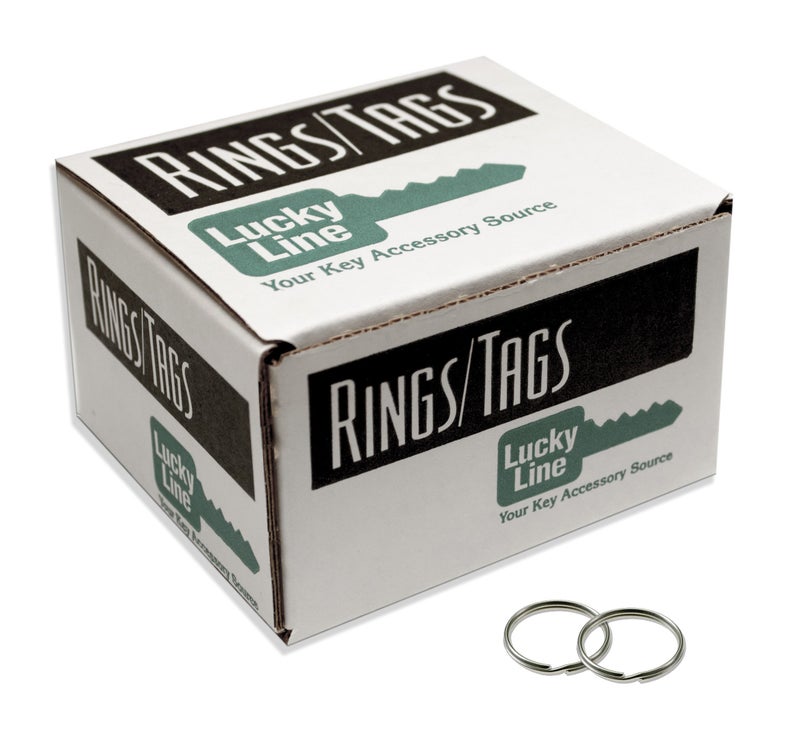 Lucky Line 1" Split Key Ring Bulk 100/Box, Nickel-Plated Tempered Steel, Heavy Duty Metal Key Chain Ring for Cars, Crafts, Lanyards - Image 2