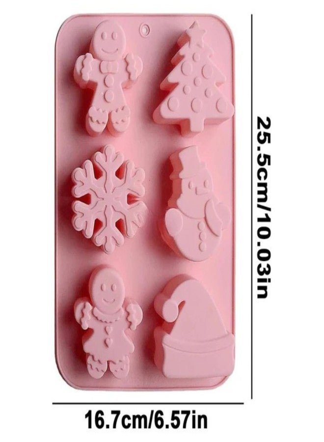 CAKE DECOR 6-Cavity Christmas Holiday Silicone Chocolate/Candy Mould - SBSM-LBM1435 - Image 2
