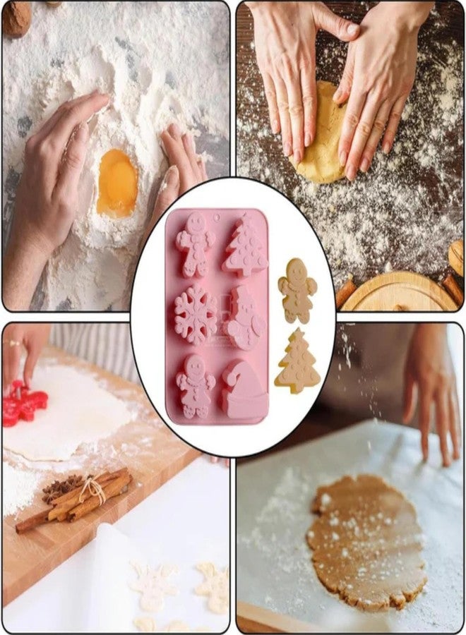 CAKE DECOR 6-Cavity Christmas Holiday Silicone Chocolate/Candy Mould - SBSM-LBM1435 - Image 3