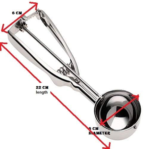 wall love Stainless Steel Ice Cream Scooper with Trigger Release – Multi-Use Cookie Dough Scoop for Smooth Serving and Easy Portioning - Image 3
