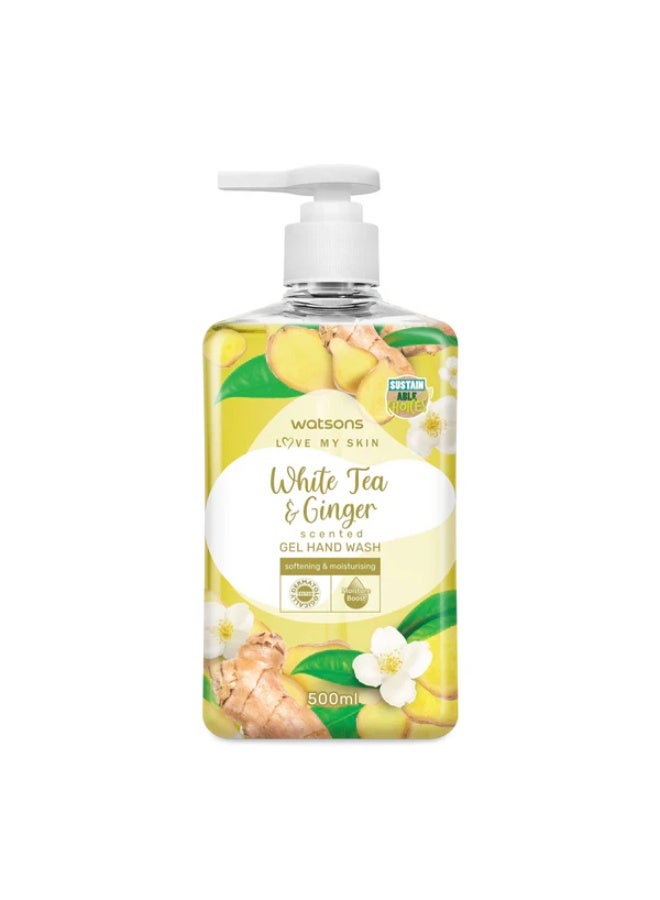 Watsons White Tea & Ginger Scented Gel Hand Wash 500ml - Image 1