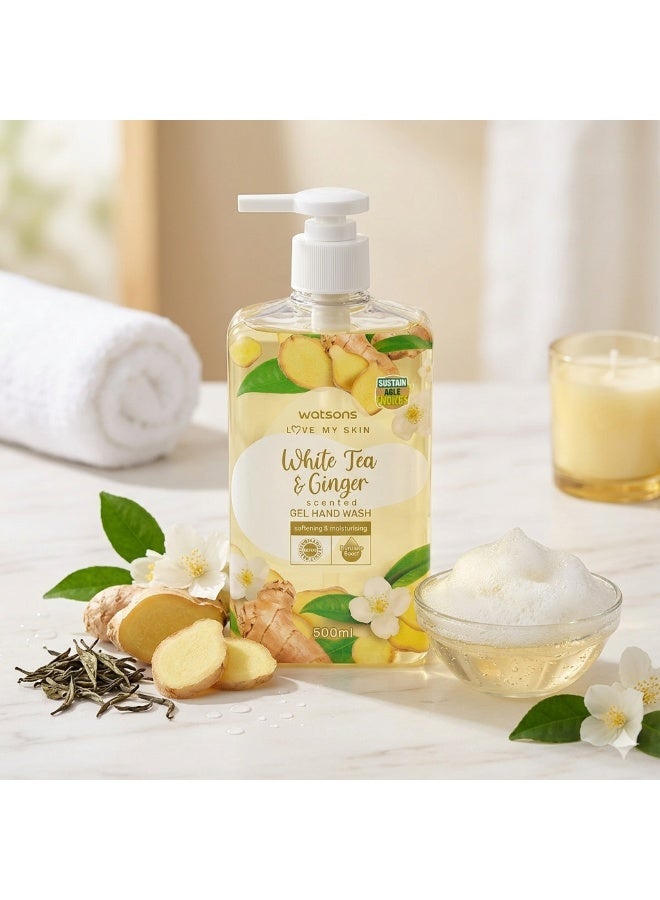 Watsons White Tea & Ginger Scented Gel Hand Wash 500ml - Image 2