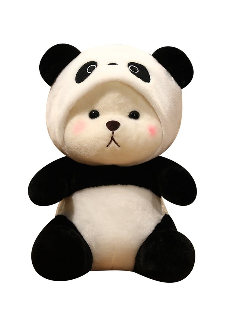 Panda Doll in Hat Children's Soothing Black and White Panda Doll Plush Toy  - Image 1