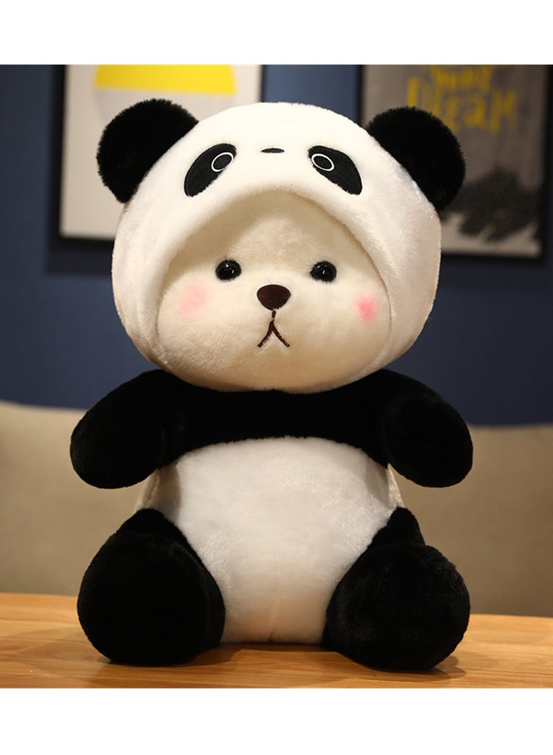 Panda Doll in Hat Children's Soothing Black and White Panda Doll Plush Toy  - Image 2