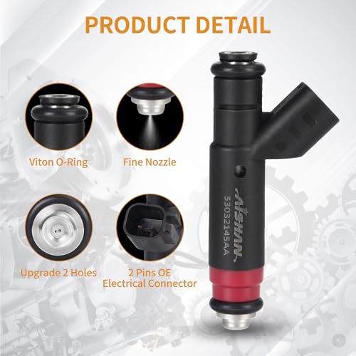AISHAN 8PCS Fuel Injectors 2 Holes Compatible with Jeep Grand Cherokee 2001 for Dodge Durango Dakota 20012003 for Ram 1500 2002 2003 V8 47L Replace 53032145AA 81212144 - Image 3