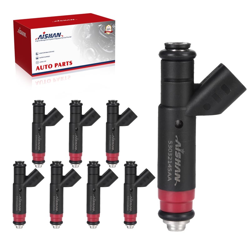 AISHAN 8PCS Fuel Injectors 2 Holes Compatible with Jeep Grand Cherokee 2001 for Dodge Durango Dakota 20012003 for Ram 1500 2002 2003 V8 47L Replace 53032145AA 81212144 - Image 2