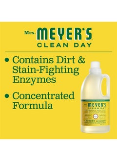 Mrs. Meyer's Clean Day Liquid Laundry Detergent, Biodegradable Formula Infused with Essential Oils, Honeysuckle, 64 oz (64 Loads)  - Image 3
