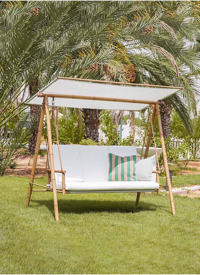 DANUBE HOME Sasha 3 Seater Swing Chair With Back Cushion Swing Chairs For Outdoor And Garden  - Image 1