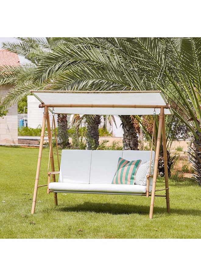 DANUBE HOME Sasha 3 Seater Swing Chair With Back Cushion Swing Chairs For Outdoor And Garden  - Image 2