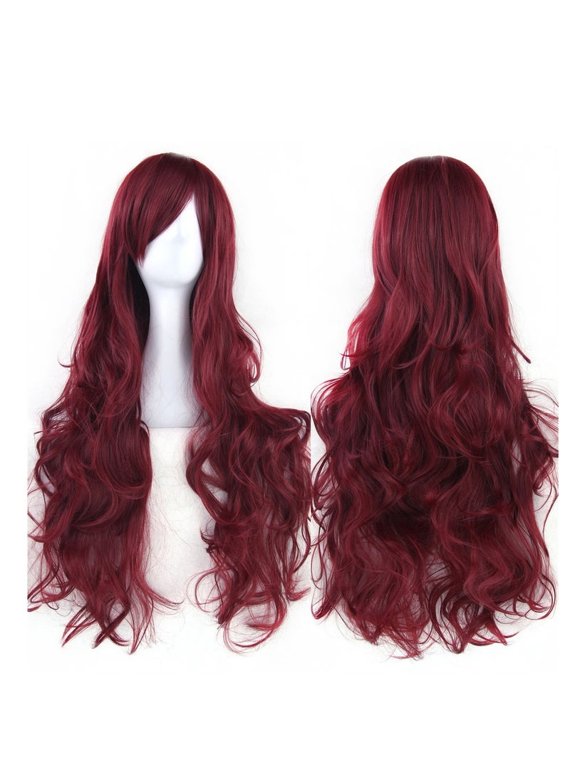 80cm anime long curly hair high temperature silk curly hair cosplay wig costumes dress up wig - Image 2