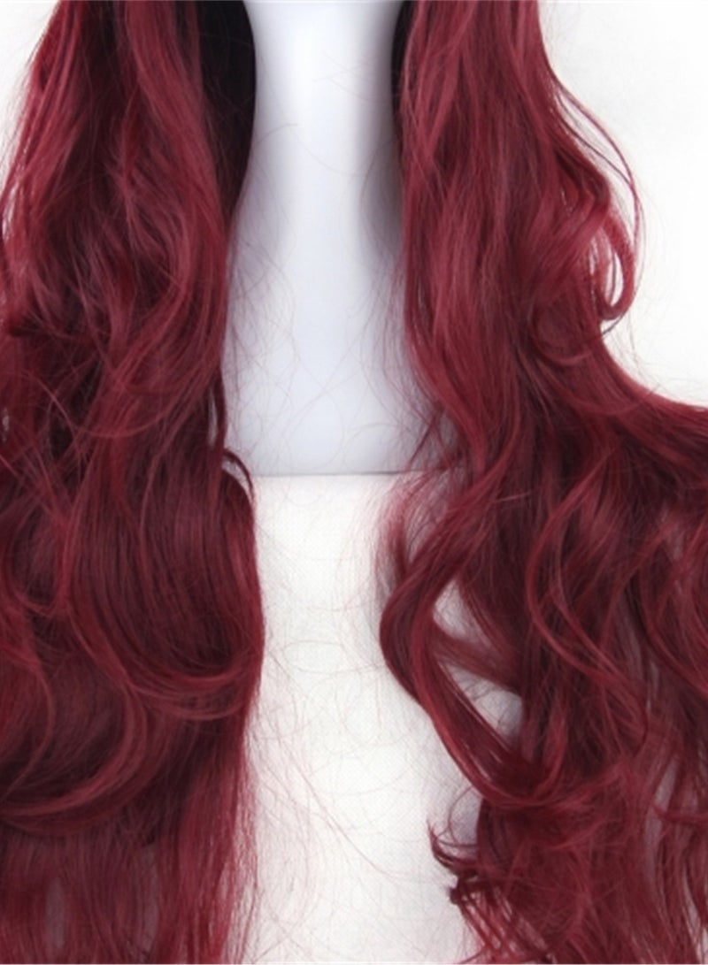 80cm anime long curly hair high temperature silk curly hair cosplay wig costumes dress up wig - Image 3