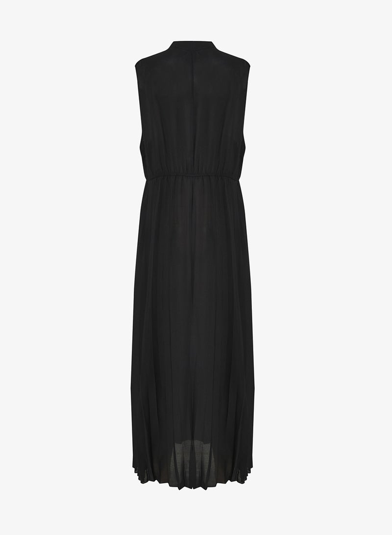 Ella Plus Sleevless Dress With Neck Tie Detail - Image 2