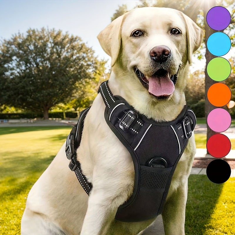 Purple Plush Reflective Dog Chest Harness With Handle And Buckle For Small To Medium Dogs - Image 1