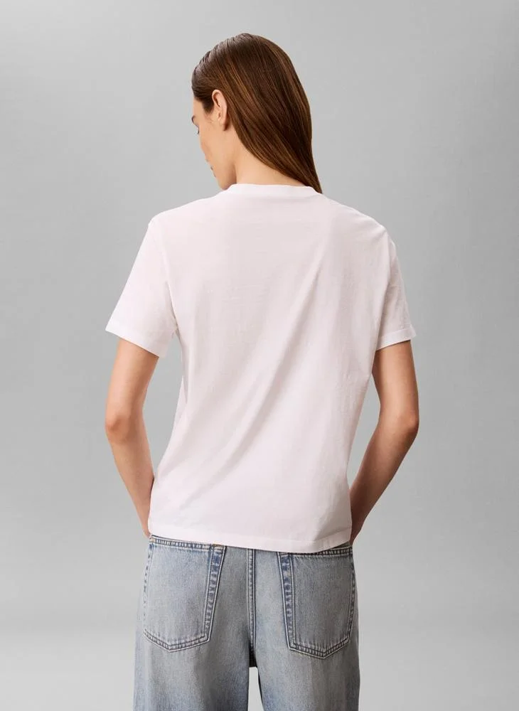 Calvin Klein Jeans  Logo Graphic Crew Neck T-Shirt for Women | Best Price UAE