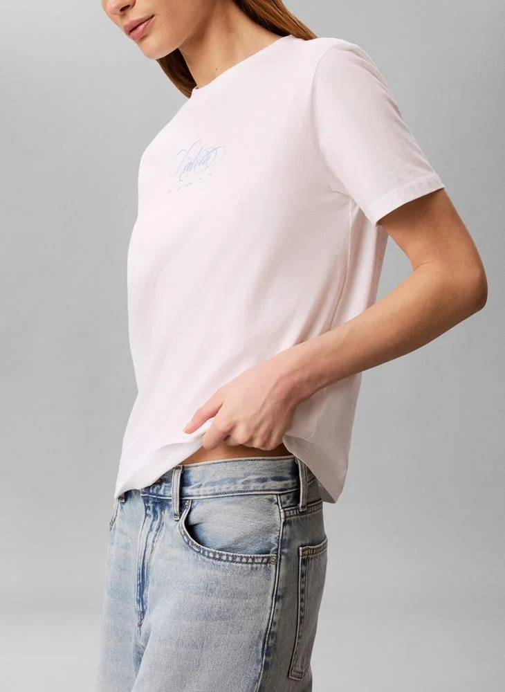 Calvin Klein Jeans  Logo Graphic Crew Neck T-Shirt for Women | Best Price UAE