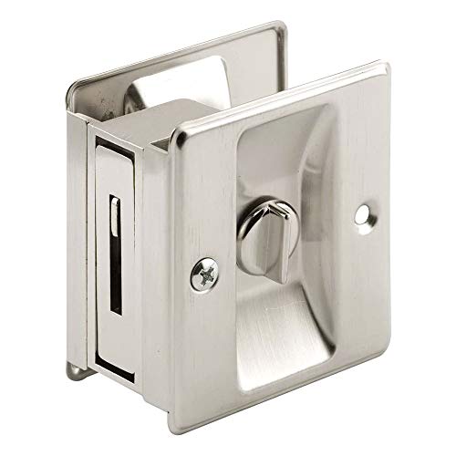 Prime-Line قفل خصوصية باب جيب Prime-Line N 7239 مع سحب - استبدال أقفال أبواب الجيب القديمة أو التالفة بسرعة وسهولة - نيكل ساتين (عبوة واحدة) - Image 3