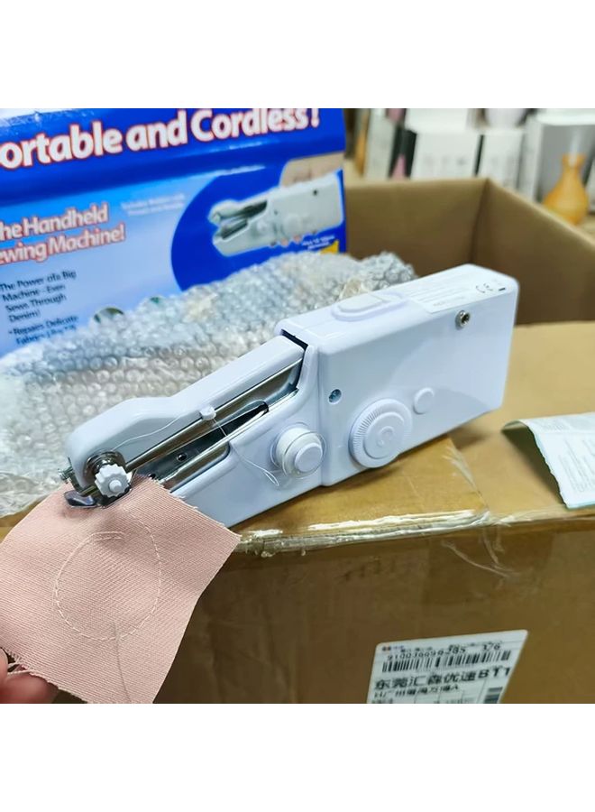 Portable Handheld Sewing Machine White Cordless Battery Powered for Clothing Repair DIY - Image 3