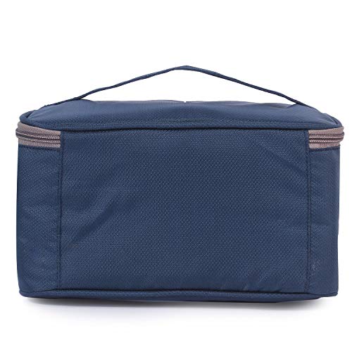 Fclues Multifunctional Travel Bag Cosmetic and Makeup Organiser Cosmetic Case Household Grooming Kit Storage Bag Travel Bag for Women Travel (Navy Blue) - Image 5