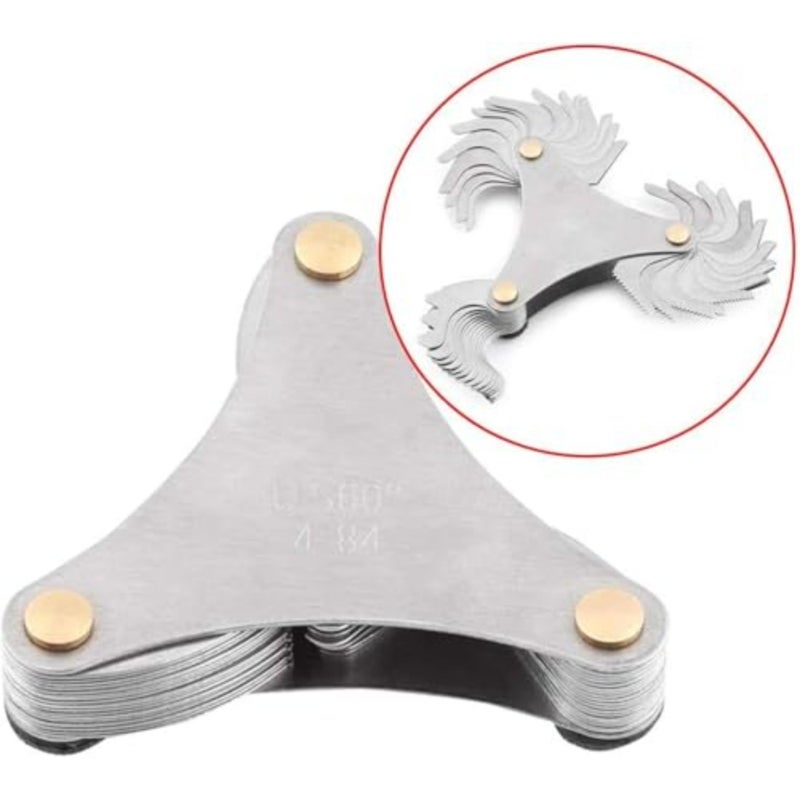 51/52 Pieces Stainless Steel Screw Pitch Gauge 60 and 55 Degree Thread Plug Gage Measuring Tool Metric + Imperial 52 Pieces (US (51 Pieces) - Image 3