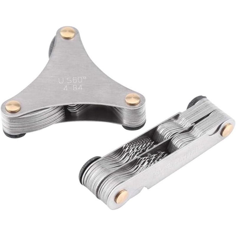 51/52 Pieces Stainless Steel Screw Pitch Gauge 60 and 55 Degree Thread Plug Gage Measuring Tool Metric + Imperial 52 Pieces (US (51 Pieces) - Image 5