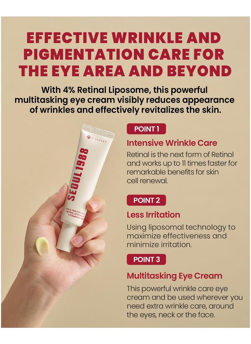 K-SECRET K-SECRET SEOUL 1988 Eye Cream : Retinal Liposome 4% + Fermented Bean  - Image 5