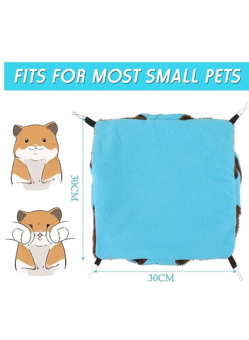 سيوسي سرير قطط صغير للحيوانات الأليفة قفص أرجوحة ثلاثية الطبقات للحيوانات الأليفة أرجوحة مصنوعة من الصوف - Image 4