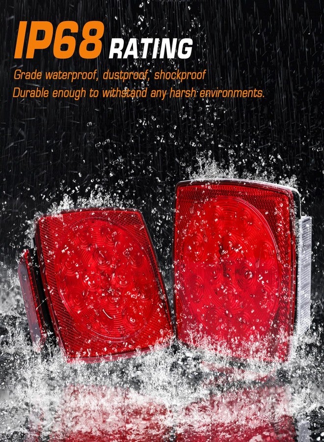 LINKITOM Submersible LED Trailer Tail Light Kit, Super Bright Brake Stop Turn Reverse Tail License Lights for Under 80 Inch Trailer Boat Utility Trailer Marine Camper RV - Image 5