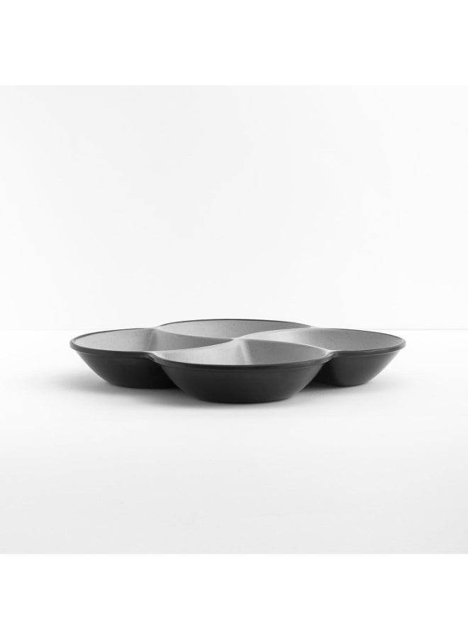 ماستر جولد طبق مربع مقسم مقاوم للكسر مصنوع من الميلامين، مقاس 22.2 × 22.2 سم | طبق متعدد الاستخدامات، مثالي لتقديم المقبلات والمكسرات والصلصات والوجبات الخفيفة في المطاعم والفنادق والمنازل - Image 2