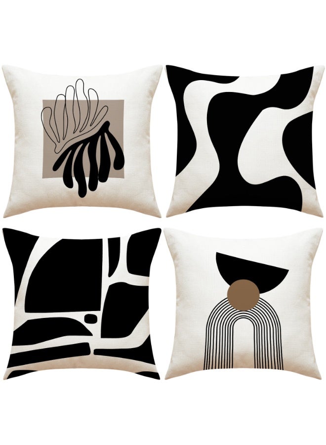 VIUAUAX Pillow Covers Set of 4, Throw Pillow Cover, Modern style Cushion Covers 45cm x 45cm,For Living Room Sofa Couch Bed Pillowcases - Image 1