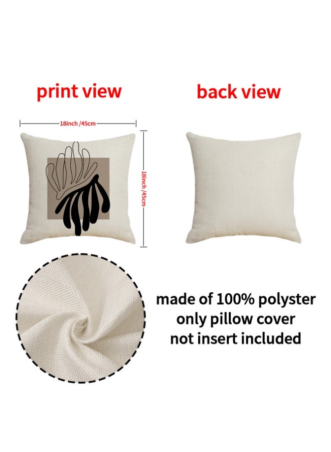 VIUAUAX Pillow Covers Set of 4, Throw Pillow Cover, Modern style Cushion Covers 45cm x 45cm,For Living Room Sofa Couch Bed Pillowcases - Image 4