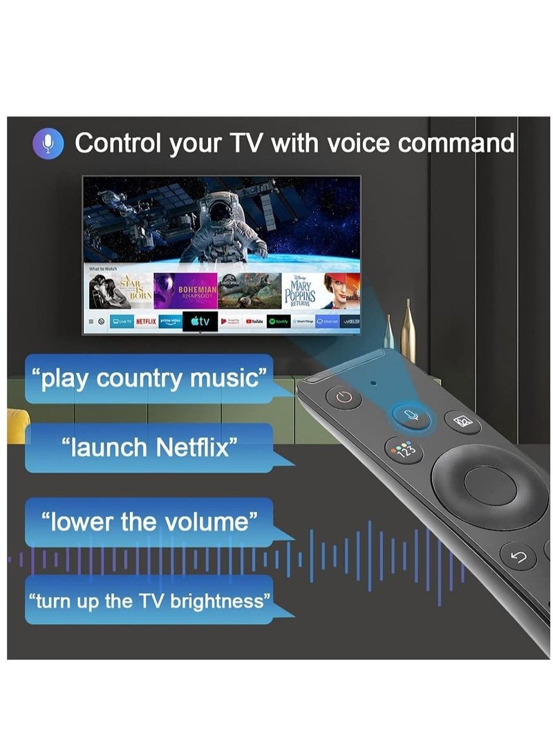 Universal Voice Remote Control for Samsung-Smart-TV-Remote Bluetooth Controller All Samsung LED QLED LCD 4K 8K UHD HDR 5 6 7 8 9 Series Flat Curved Crystal Smart TV - Image 3
