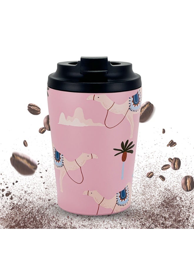 Coffee Mug 350ml Insulated Coffee Cup, Leak-Proof Stainless Steel Travel Mug with Lid, BPA Free Hot/Cold Retention Reusable Travel Milk Cup - Image 4