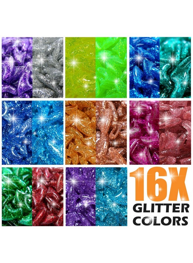 joyous 16x Glitter Colors / 160 pcs | Cat Nail Caps | Cat Claw Covers with Adhesives and Applicators (S) - Image 3