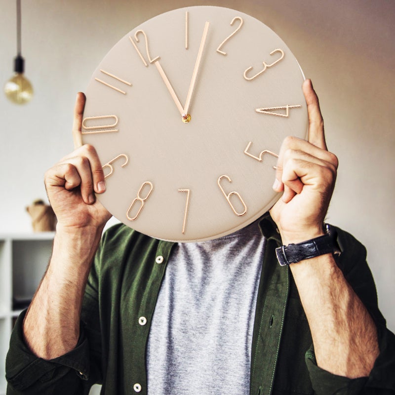 Living Room Non-Ticking Clock Silent Battery Operated Clock Round Wall Clock - Image 3