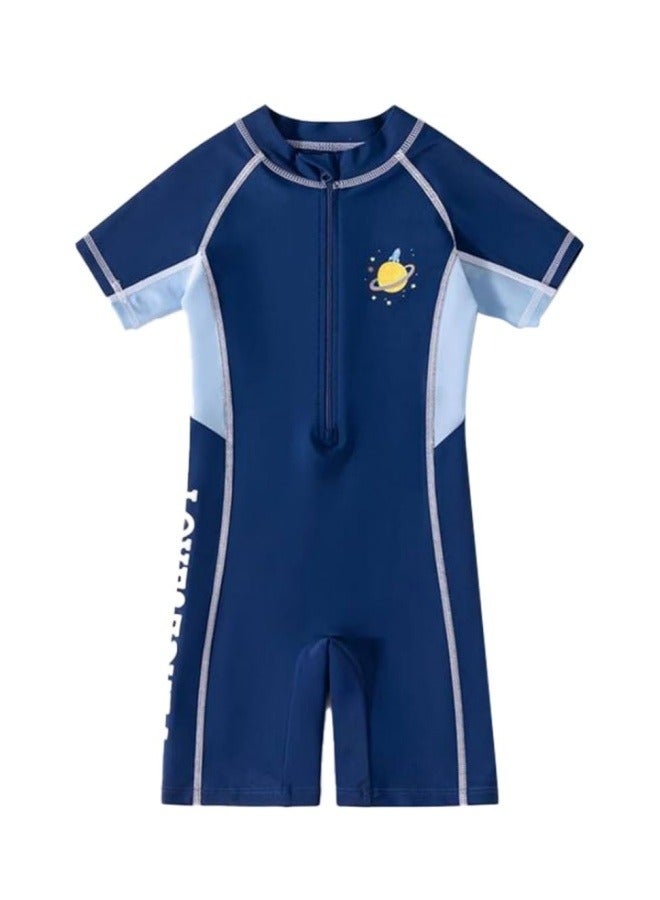GGEROU Children's Swimsuit,Boy's One-Piece Swimsuit,Girl's One-Piece Swimsuit,Children's Swimwear One Pieces Zipper,Summer Training Swimsuit,Kid's Water Sport Swimsuit - Image 1
