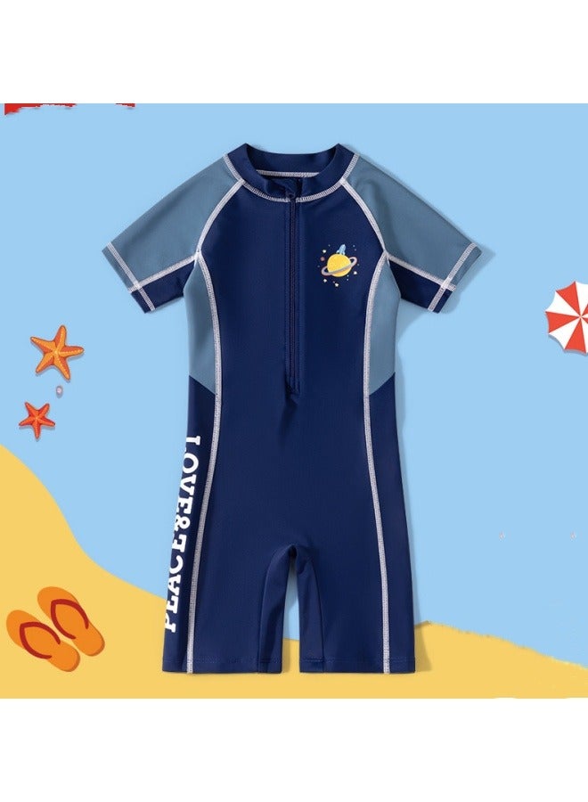 GGEROU Children's Swimsuit,Boy's One-Piece Swimsuit,Girl's One-Piece Swimsuit,Children's Swimwear One Pieces Zipper,Summer Training Swimsuit,Kid's Water Sport Swimsuit - Image 2
