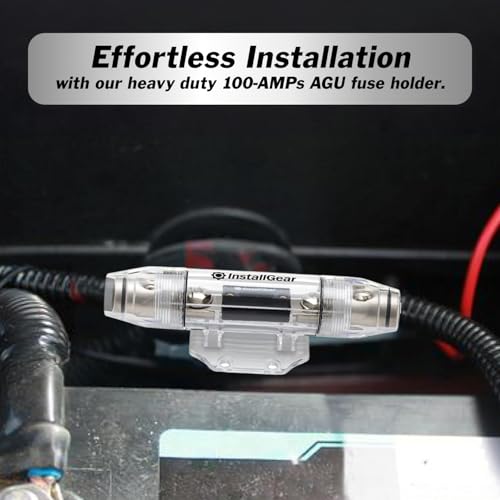 InstallGear مجموعة أسلاك مضخم الصوت مزدوجة 4 قياس من إنستال جير - مجموعة تركيب مضخم الصوت بمواصفات دقيقة مع أسلاك ناعمة الملمس - مجموعات أسلاك طاقة مضخم مزدوجة لنظام الصوت في السيارة ومكبر الصوت - مجموعات أسلاك فرعية 4 قياس - Image 5