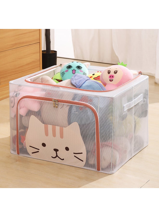Full Transparent Pvc Folding Clothes Storage Box Animal Head Cathead Large Capacity Storage Box Bainer Box - Image 4