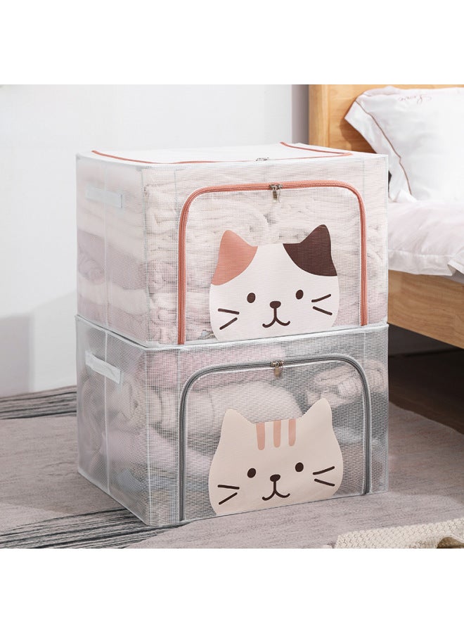 Full Transparent Pvc Folding Clothes Storage Box Animal Head Cathead Large Capacity Storage Box Bainer Box - Image 2