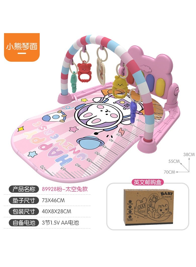 Healife Tummy Time Play Mat for Infants and Newborns - Music Lighting Portable Lightweight Soft Comfortable Piano Gym Fitness Mat for Baby