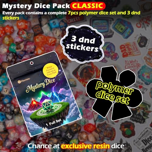 Haxtec Mystery Dice Set DND Dice Wide Range of Patterns Bulk 5 Sets Polyhedral Gaming Dice for Tabletop RolePlaying RPG DND Gift - Image 5