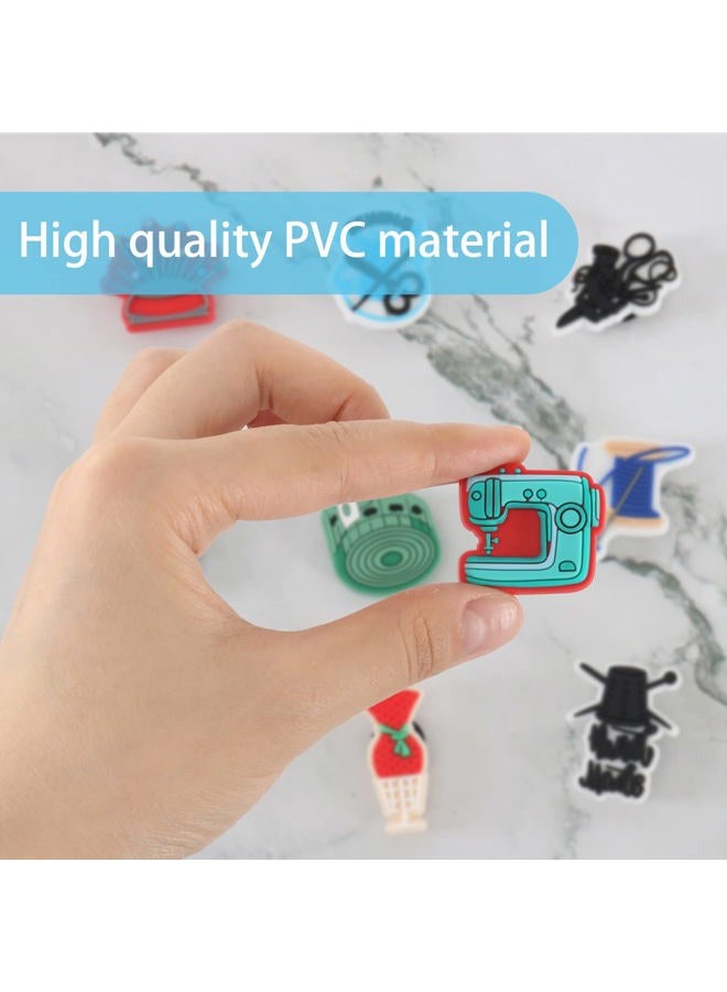 mortd 10 PCS Sewing Tailor Shoe Decoration Charms, Sewing Machine Needle Thread Charms for Shoe Wristband Decor, PVC Shoe Charm Accessories for Party Favors Birthday Gifts - Image 4