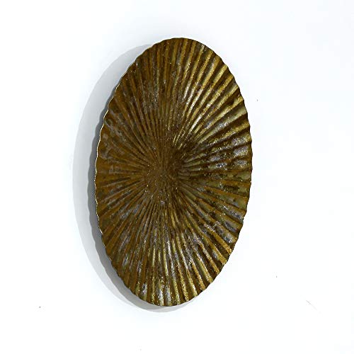 Craftter Round Metal Wall Art- Antique Abstract Wall Décor , Hanging Sunburst Wall Sculptures And Decors (Gold, Set Of 6) - Image 4