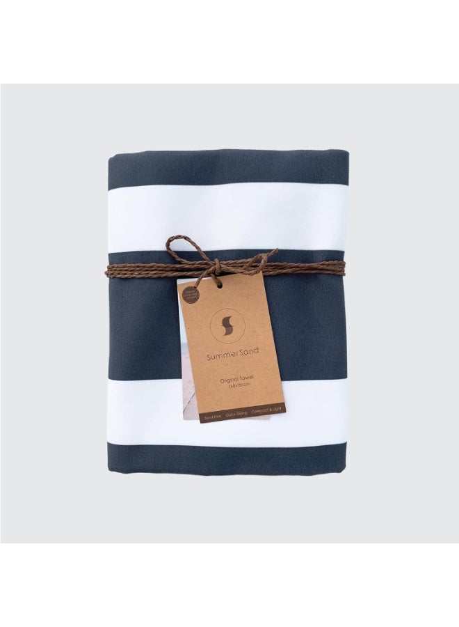 SummerSand Microfiber Beach Towel - Quick Dry, Sand Free - Compact and Lightweight for Travel - Recycled Materials - Travel Bag Included - Large Microfiber Towel (63x31.5in – Deep Blue) - Image 3
